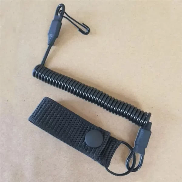 Tactical Anti-lost Elastic Lanyard Anti-theft Anti-cut Military Spring Seat Belt Gun Rope Key Ring - Image 7