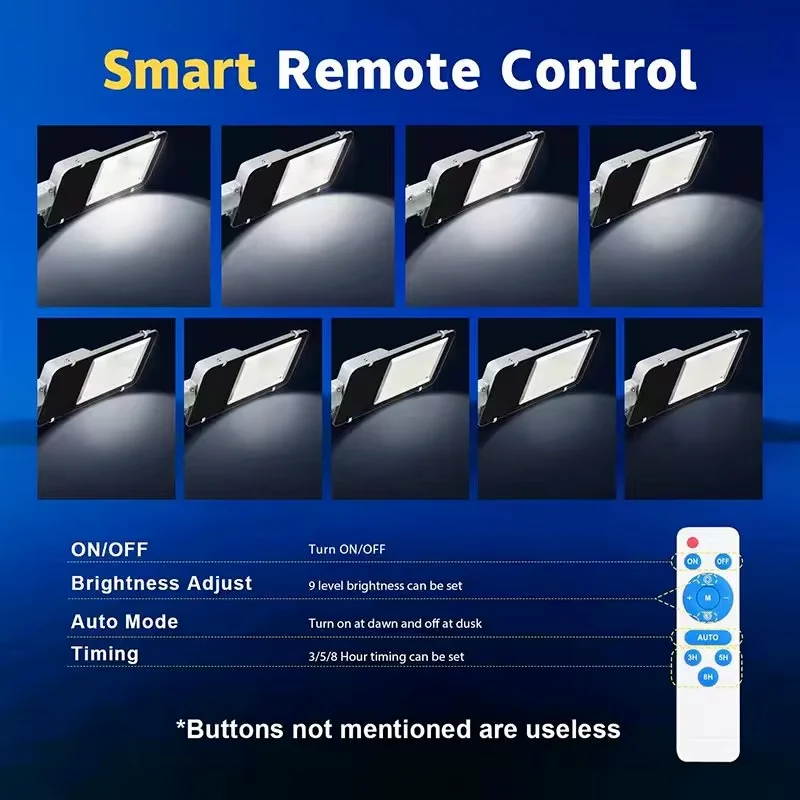 Aluminum 8000mah High Power Solar Light Outdoor Solar Street Light Waterproof Street Light - Image 5