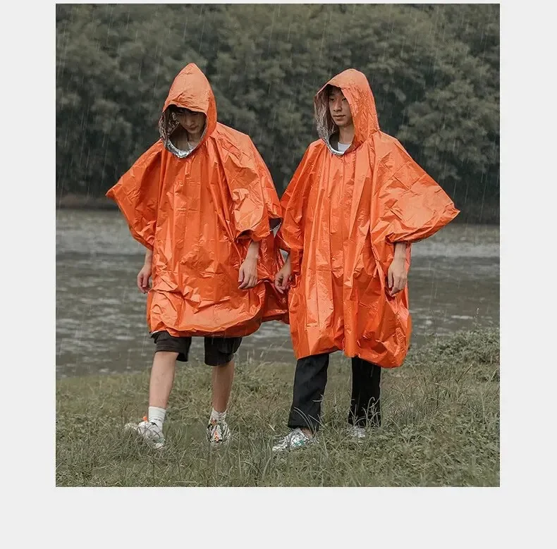 Emergency Raincoat Poncho Waterproof Rainwear Blanket Survival Camping Equipment - Image 11