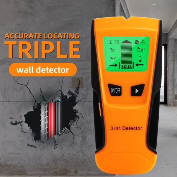 3 in 1 Wall Metal Detector Depth Professional Find Metal Wood Studs AC Voltage Live Wire - Image 5