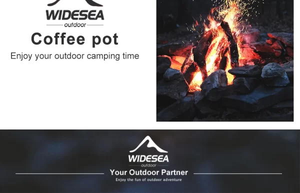 Widesea Camping Coffee Pot with French Press Outdoor Cup Mug Cookware - Image 13