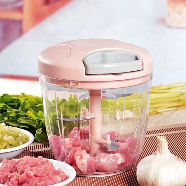 500/900ML Manual Meat Mincer Garlic Chopper Rotate Garlic Press Crusher Vegetable Onion Cutter - Image 17