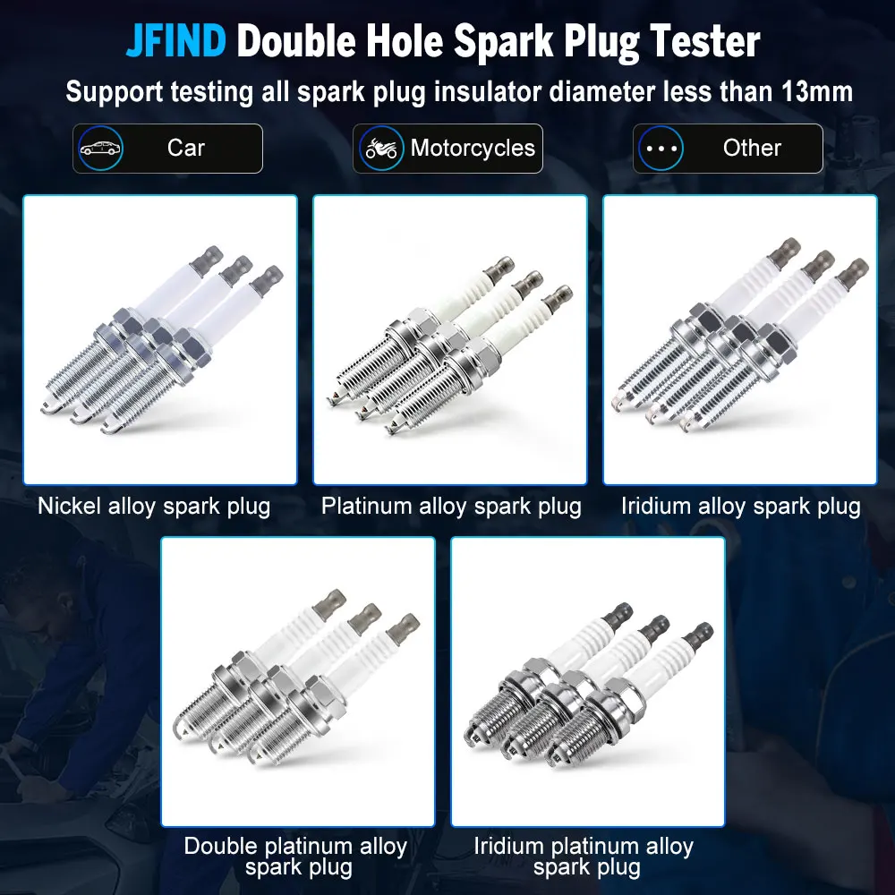 Spark Plug Tester Double hole Diagnostic Tool Car 12V Spark Tester - Image 12
