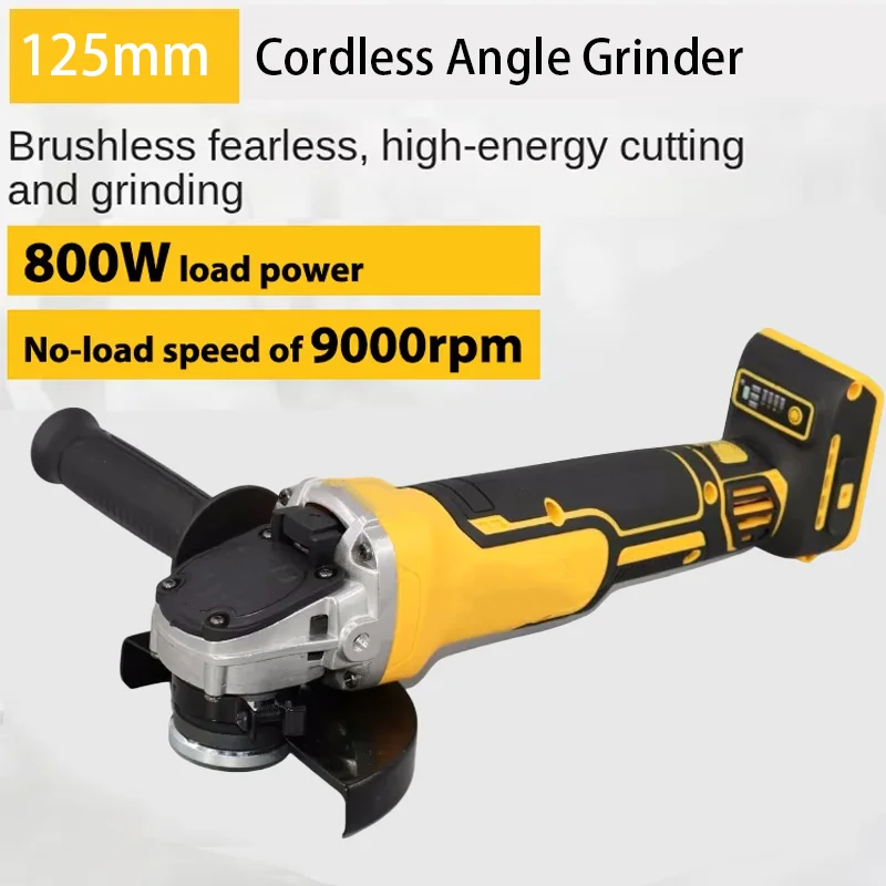 125mm Flat Head Angle Grinder Bare Tool Brushless Power Tool for Metal Cutting - Image 19