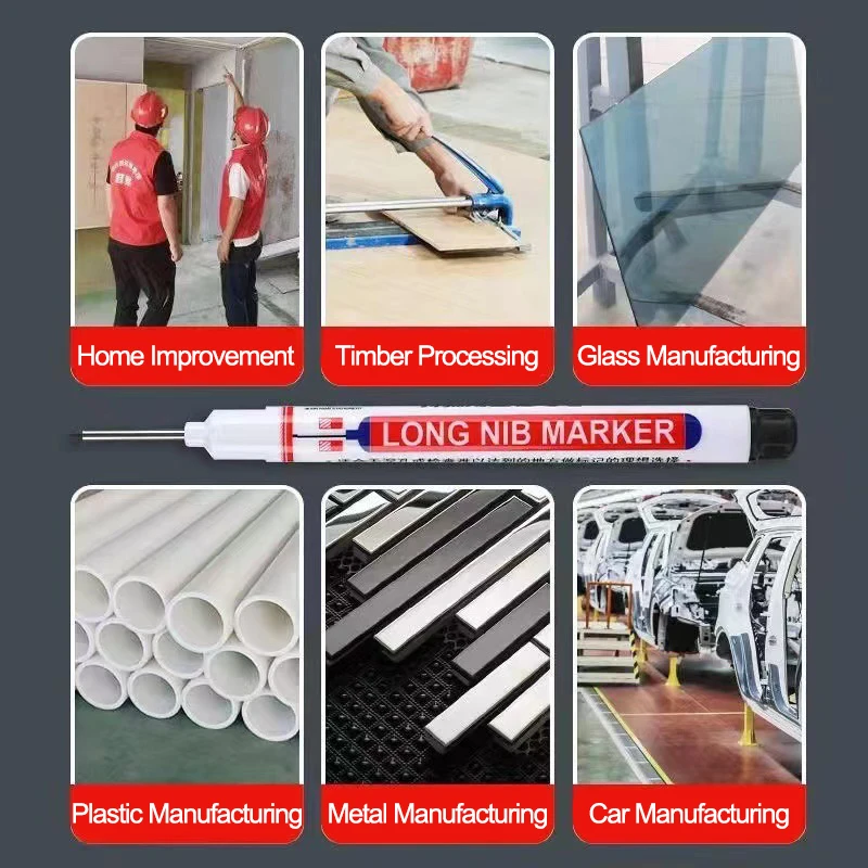 8Pcs/Set 20mm Deep Hole Long Nib Head Markers For Metal Perforating Pen Waterproof - Image 35