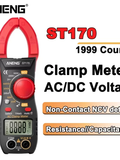 ANENG ST170 Clamp Meter Multimeter Digital Tester 1999 Counts AC/DC Voltage voltmeter Hz Capacitance NCV Ohm Diode Tester Tools
