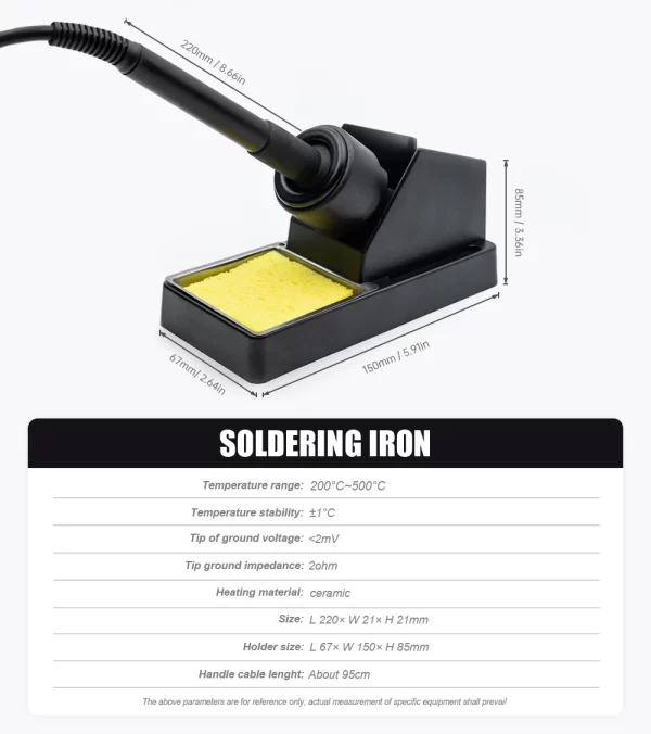 JCD 8586D Soldering Station 2 IN 1 Hot Air Gun Solder Station with 2 Digital display - Image 15
