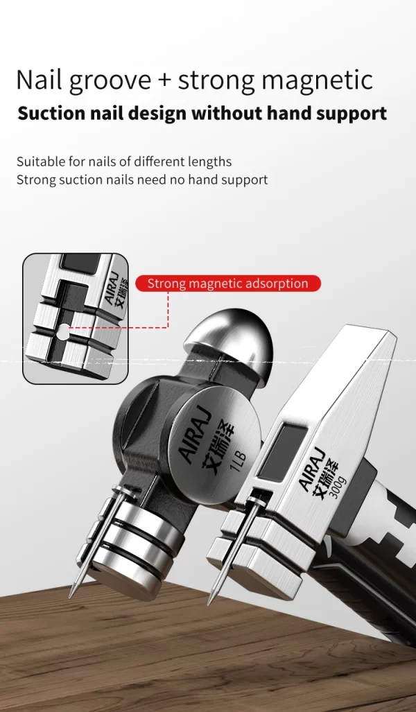 Small Hammer Mini Claw Hammer Head Fitter Hammer Octagonal Hammer Multifunctional Integrated Nail Hammer - Image 17