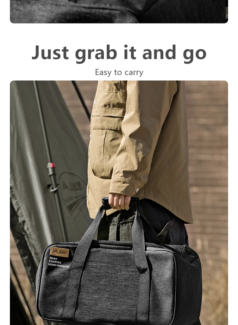 BISINNA Outdoor Camping Bag 26L Folding Gas Tank Storage Bag Picnic Cookwre Container Camp Supplies Adjustable Partition - Image 15