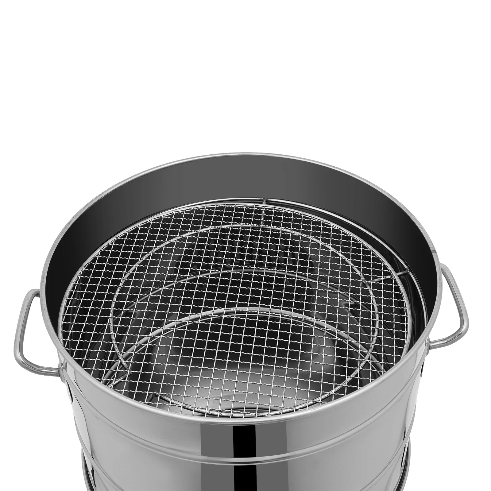 Large Portable Smokeless Charcoal Grill, 360° Stainless Steel BBQ Barrel with 50 Skewers - Image 11