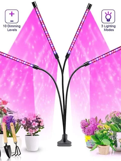 USB LED Plant Grow Light Indoor Garden 10 Dimmable Levels Grow Light Full Spectrum Timer Setting
