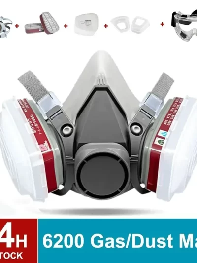 Original 6200 Respirator Reusable Half Face Cover Gas Mask with Cotton Filter Goggles