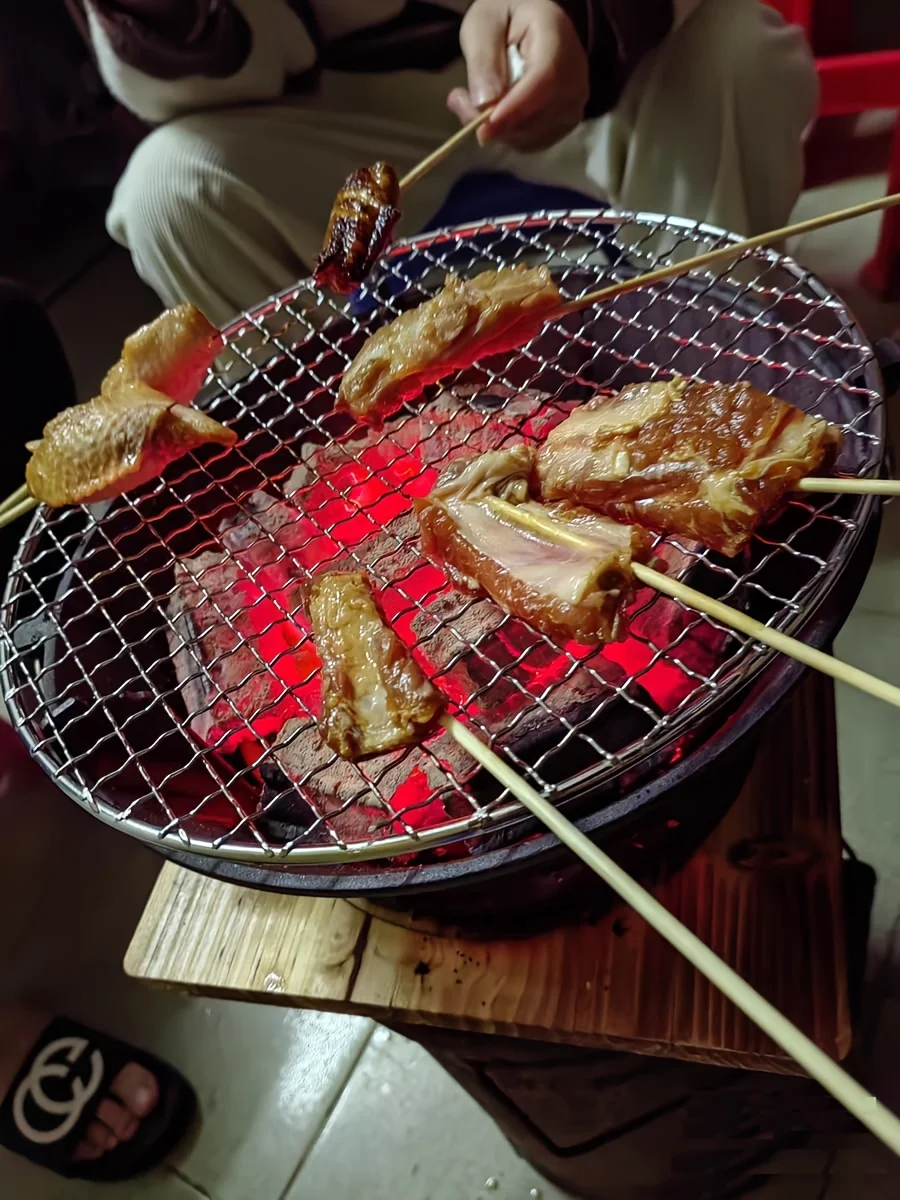 Round barbecue grill, portable camping stove, picnic barbecue party stove - Image 10