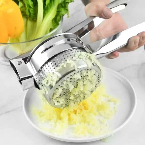 Masher RicerPress Mashed Potatoes Stainless Steel Crushing Puree Fruit Vegetable Squeezer Juicer Press - Image 5
