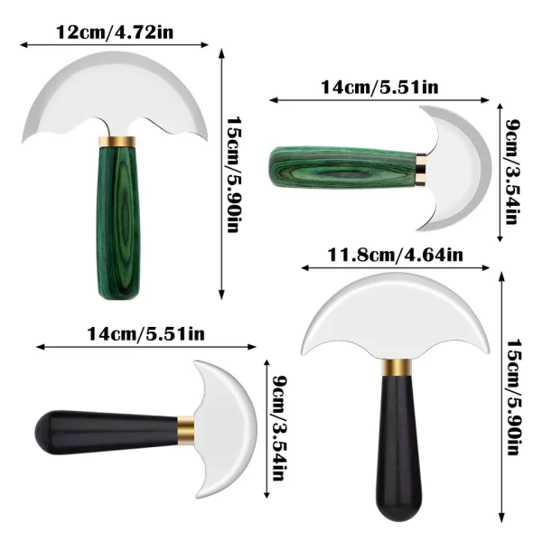 MIUSIE Professional Leather Knife Half Round Blade Leather Craft Knife - Image 12