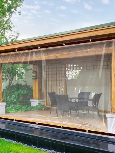1pc Clear Waterproof Tarps With Grommets, For Patio, For Covering Henhouse Porch Canopy Plant Camping