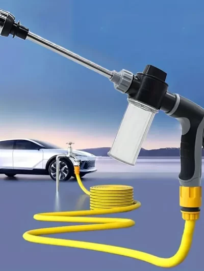 High Pressure Car Wash Foam Gun With Long Handle - Adjustable Nozzle For Cleaning,