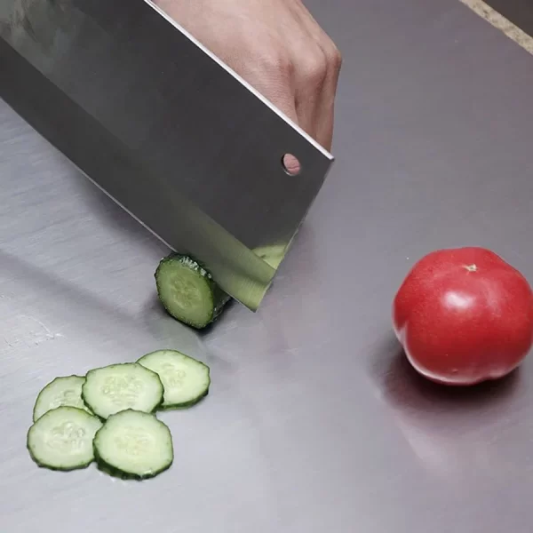L-shaped folding chopping board stainless steel double-sided chopping board - Image 4