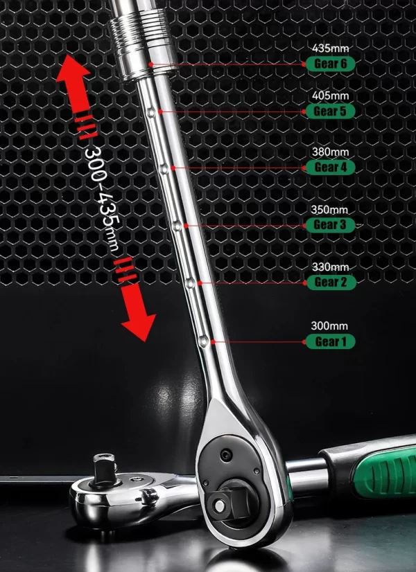 Telescopic Socket Ratchet Wrench for Automotive Repair Adjustable Head - Image 19