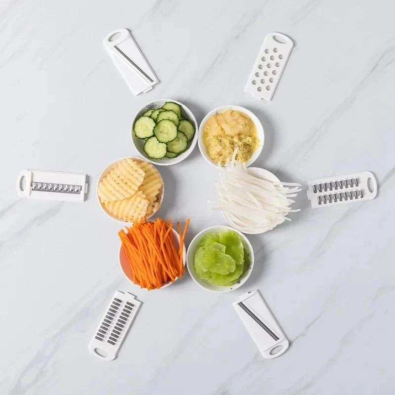 9 in 1 Vegetable Cutter Multi-Functional Potatoes Manually Cut Shred Slicer Grater - Image 2