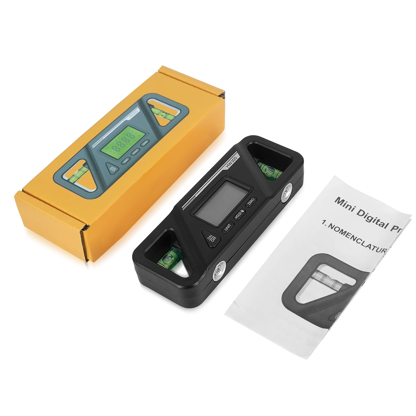 HW300 Inclinometer LCD Display Digital Protractor Level Meter Angle Measuring Inclinometer 90°Level Neodymium Magnetic Base - Image 16