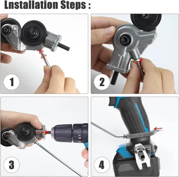 Electric Metal Nibbler Drill Attachment with Adapter DIY Metal Cutter Sheet Drill Attachment for Metal Cutting Copper Cutter - Image 5