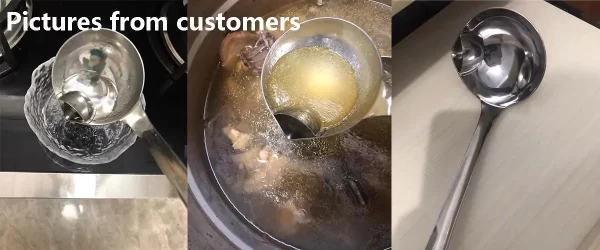 Stainless Steel Colander Spoon Soup Colander Kitchen Gravy Oil Soup Fat Separator - Image 10