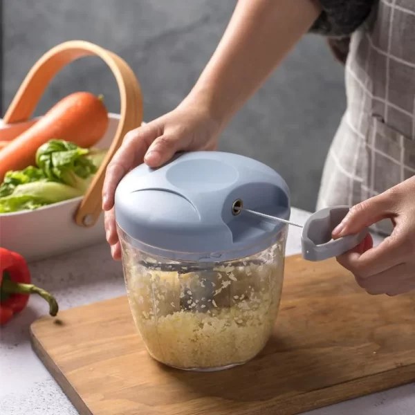 500/900ML Manual Meat Mincer Garlic Chopper Rotate Garlic Press Crusher Vegetable Onion Cutter - Image 2