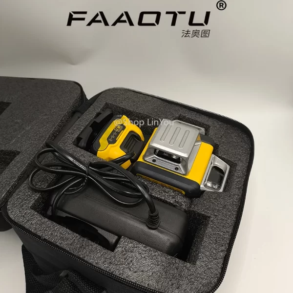 FAAOTU 089LG 12v 12 Line Laser Level Unit 3 Sides*360 Degree Vertical Self Levelling Green Professional Laser Level - Image 6