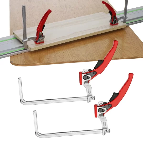2PCS 160x60mm Quick Guide Rail Ratchet Clamp Woodworking F Clamp Quick Clamping
