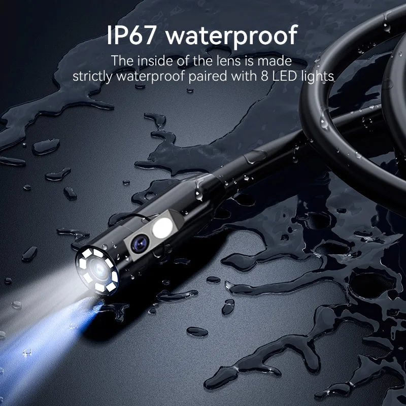 KERUI Industrial Endoscope Camera 4.3 "Single Dual Lens HD 1080P Car Inspection Borescope IP67 Waterproof Sewer Camera With LED - Image 4