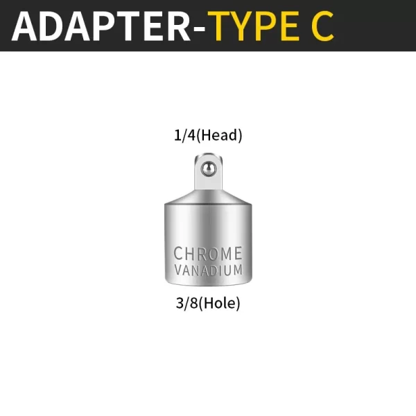 Onnfang Socket Adapter Drive Head Ratchet Wrench 1/2 3/8 1/4 CR-V Chrome Vanadium Steel - Image 17