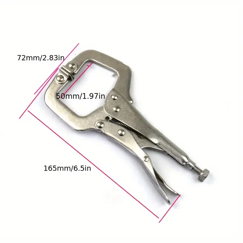 1/2pcs 6in Heavy-Duty Locking C-Clamp Pliers Adjustable Welding Clamp - Image 6