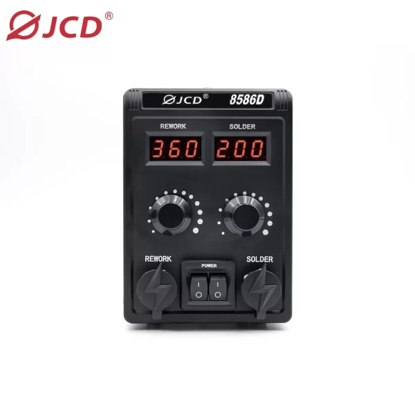 JCD 8586D Soldering Station 2 IN 1 Hot Air Gun Solder Station with 2 Digital display - Image 33