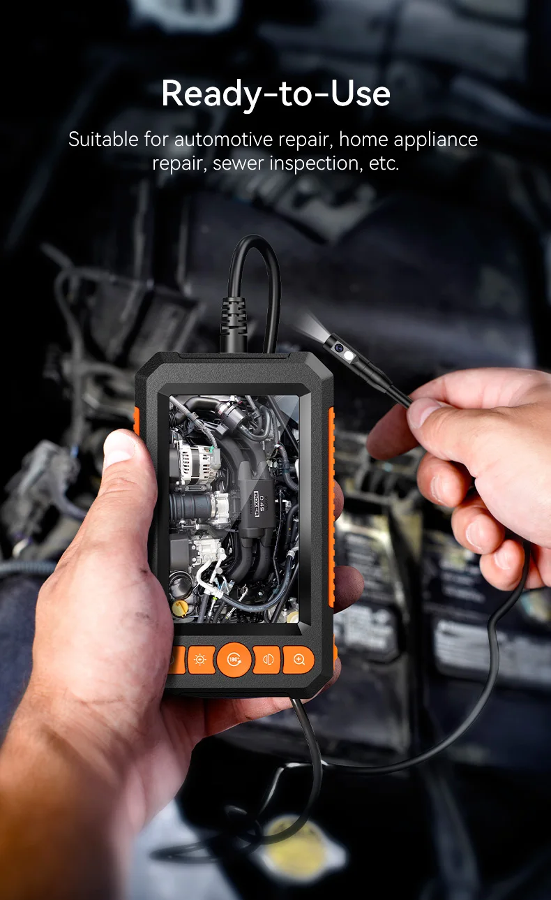 KERUI Industrial Endoscope Camera 4.3 "Single Dual Lens HD 1080P Car Inspection Borescope IP67 Waterproof Sewer Camera With LED - Image 11
