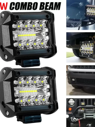 12V 60W LED Bar Offroad Spot Flood Combo LED Light Bar Work Light For Truck Car SUV ATV UTV 4WD LED Headlights