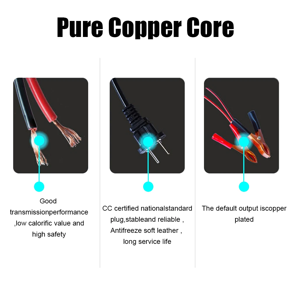 2A Intelligent Fast Power Charging 3 Stages Lead Acid AGM GEL Battery-chargers Car Battery Charger - Image 3