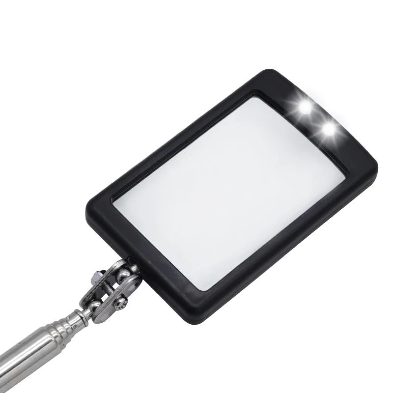 Automobile Chassis Endoscope 360°Telescoping Mirrors Angle LED Light Magnification Inspection Mirror - Image 4