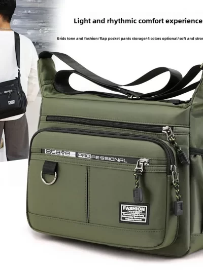 Design Oxford Shoulder Bag Large Capacity Men's Casual Multi-layer