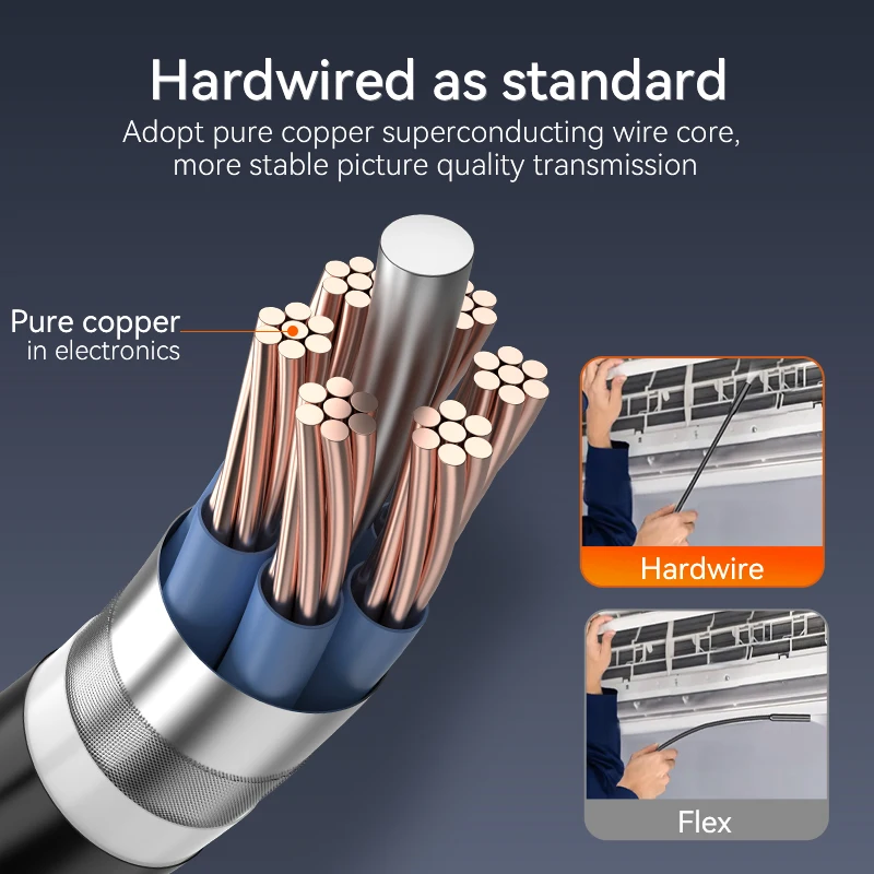 KERUI Industrial Endoscope Camera 4.3 "Single Dual Lens HD 1080P Car Inspection Borescope IP67 Waterproof Sewer Camera With LED - Image 6