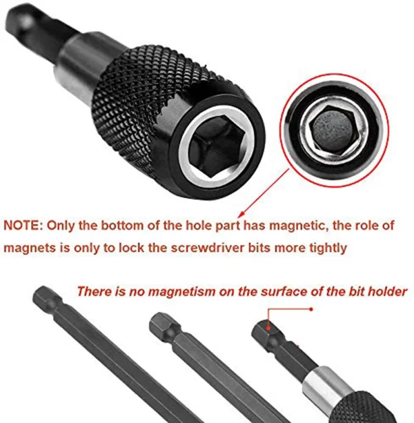 60/100/150mm Hexagonal Quick-release Self-locking Extension Rod Electric Drill Driver - Image 12