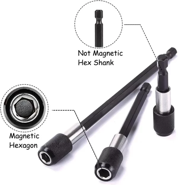 60/100/150mm Hexagonal Quick-release Self-locking Extension Rod Electric Drill Driver - Image 19