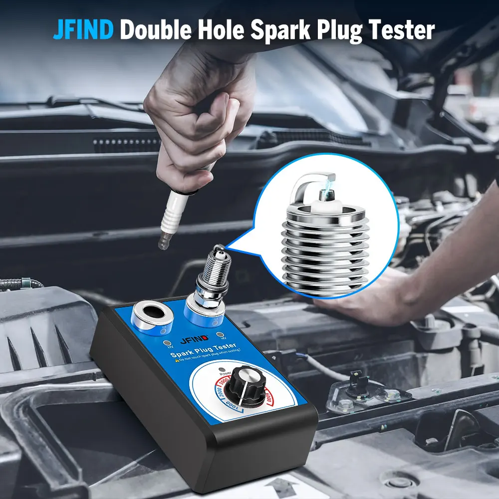 Spark Plug Tester Double hole Diagnostic Tool Car 12V Spark Tester - Image 11