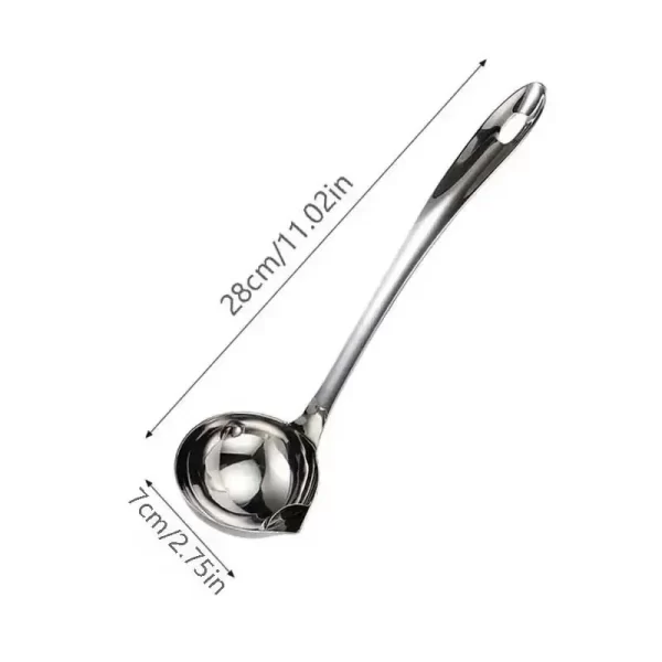 Stainless Steel Colander Spoon Soup Colander Kitchen Gravy Oil Soup Fat Separator - Image 2