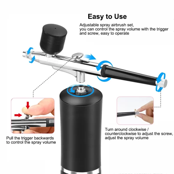 Airbrush with Compressor Airbrush Painting Mini Spray Gun for Painting Electric Paint Gun Airbrush Compressor Paint Spray Gun - Image 12