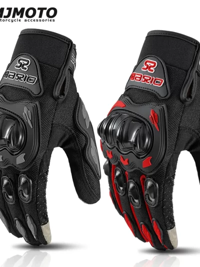 Summer Breathable Full Finger Motorcycle Gloves Non-slip Wear-resistant