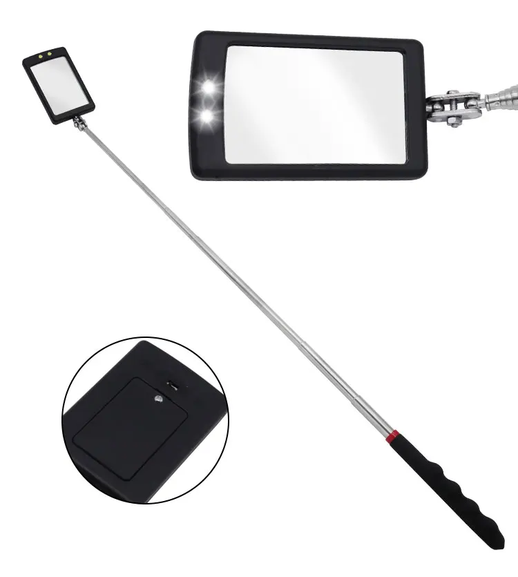 Automobile Chassis Endoscope 360°Telescoping Mirrors Angle LED Light Magnification Inspection Mirror - Image 8