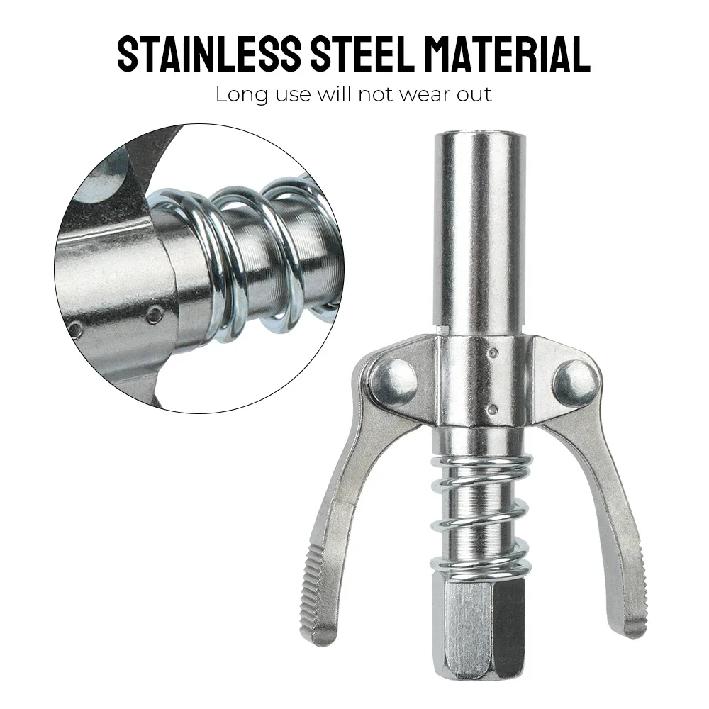 10000PSI Grease Gun Coupler NPTI/8 Oil Pump Quick Release Grease Nozzle Injector - Image 10