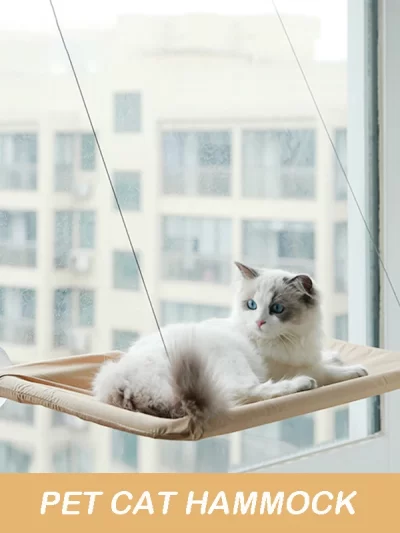 Pet Cat Hammock Aerial Hanging Cat Bed Cats Bed House Kitten Climbing Frame Sunny Window Seat