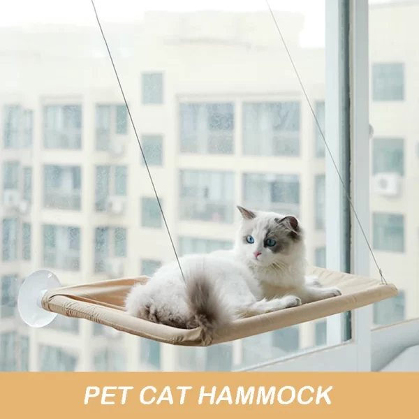 Pet Cat Hammock Aerial Hanging Cat Bed Cats Bed House Kitten Climbing Frame Sunny Window Seat